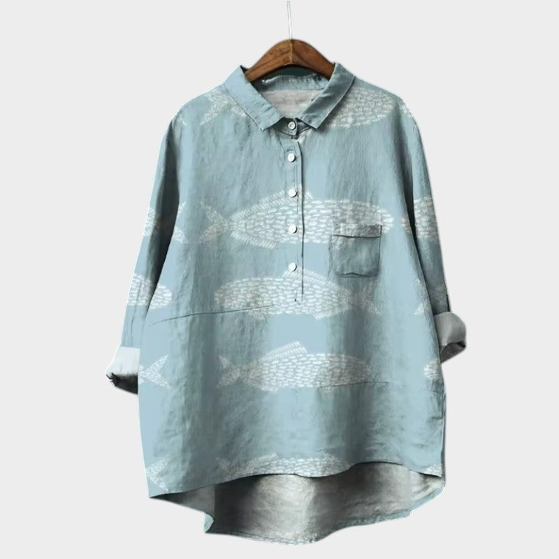 VIOLETTA | Oversized Blumenbluse mit absolutem Komfort für sonnige Tage