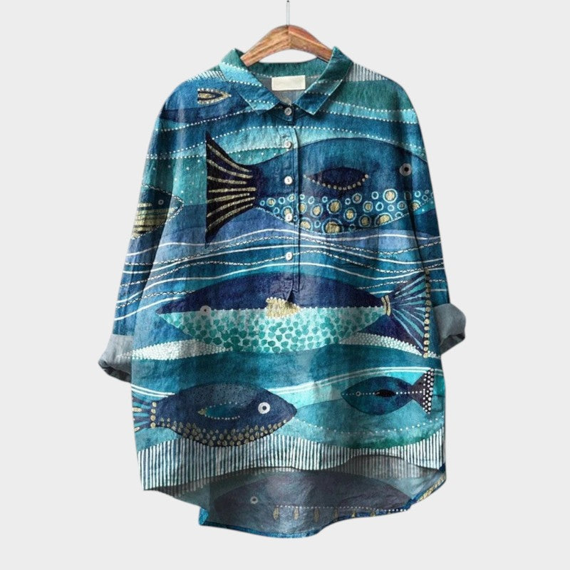 VIOLETTA | Oversized Blumenbluse mit absolutem Komfort für sonnige Tage