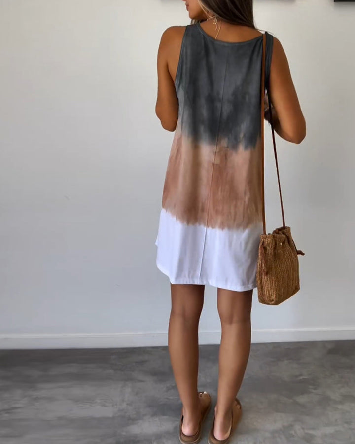 Josie - Mini-Kleid mit Gradient-Trade-Dye-Druck
