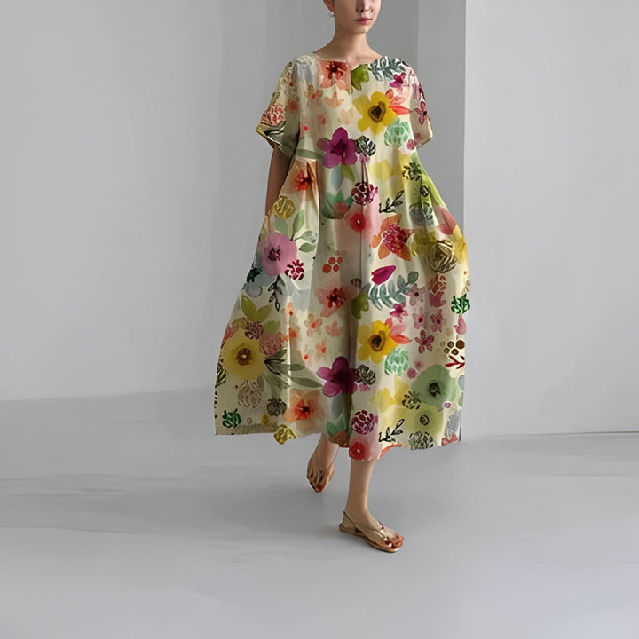 Claire™ – Bohemian Kleid mit Blumenmuster
