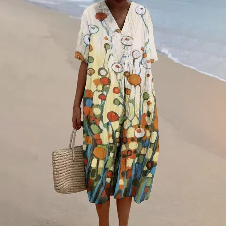 Helene | Sommerkleid mit Bohème-Flair und V-Ausschnitt