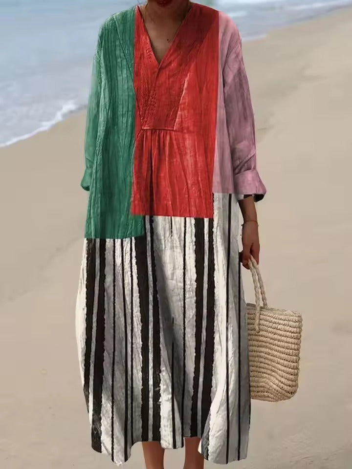 Ingrid | Sommerkleid mit V-Ausschnitt und Bindetail