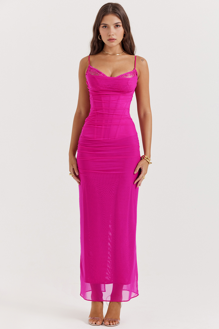 AURELIA - Spitzen Mesh Kleid