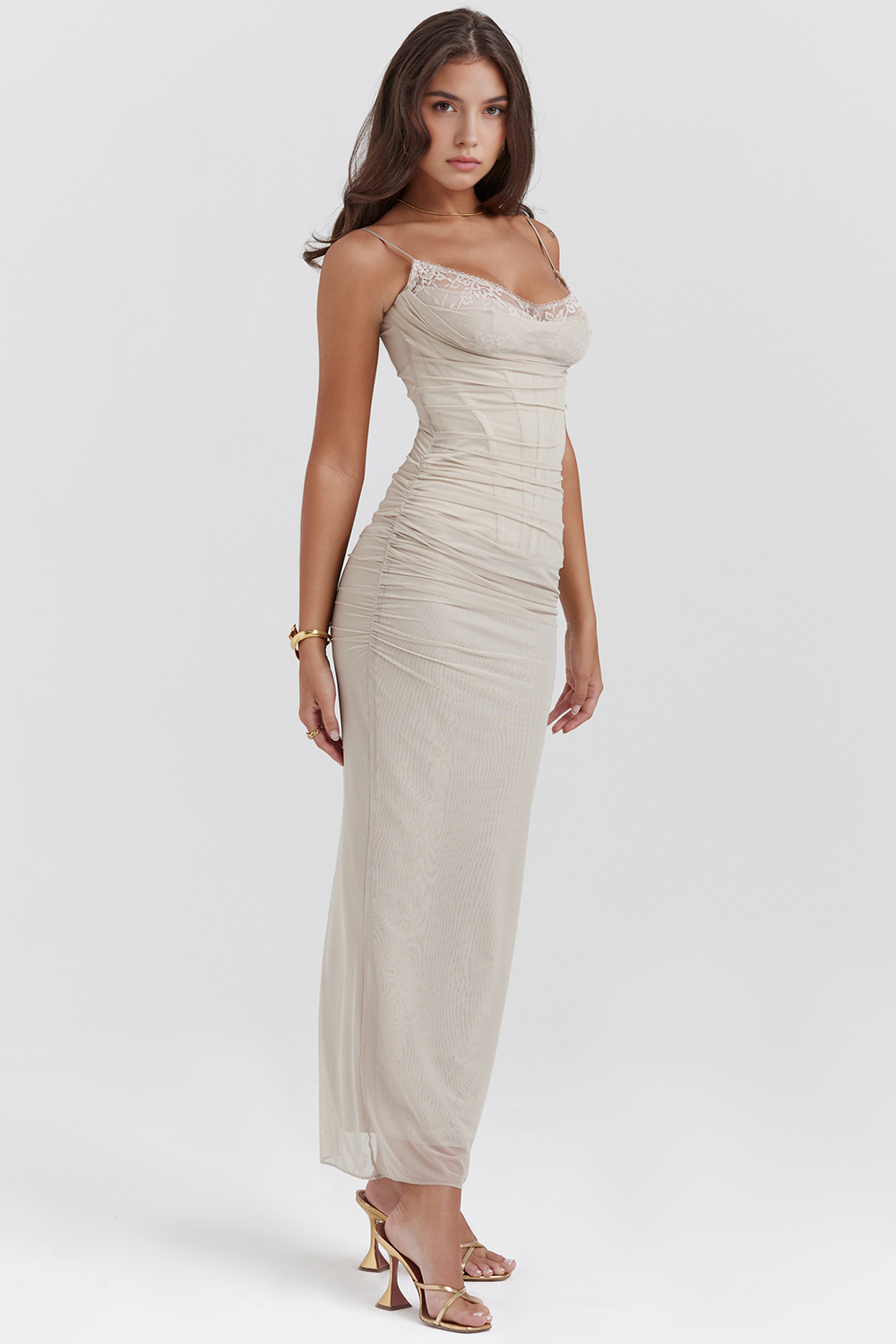 AURELIA - Spitzen Mesh Kleid