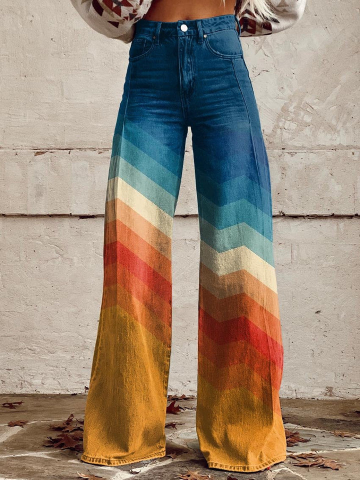 Arianna | Elegante Hosen mit modernem Zickzack-Muster