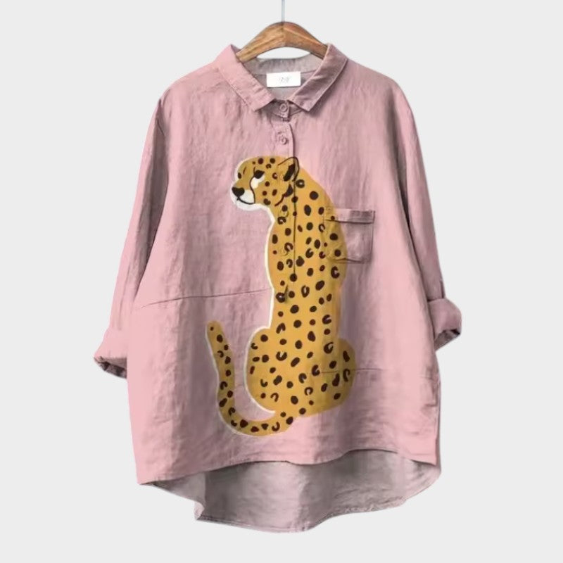 VIOLETTA | Oversized Blumenbluse mit absolutem Komfort für sonnige Tage