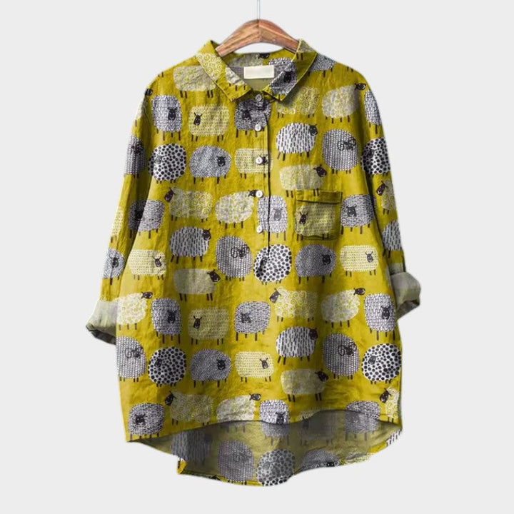 VIOLETTA | Oversized Blumenbluse mit absolutem Komfort für sonnige Tage